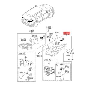 قیمت چراغ خطر عقب سانتافه - هیوندا یدک
